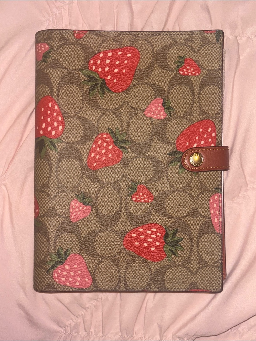 Coach Notebook Wild Strawberry Print